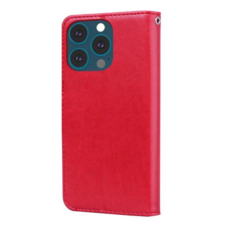 For iPhone 13 Pro Max Rose Embossed Horizontal Flip PU Leather Case with Holder & Card Slots & Wallet
