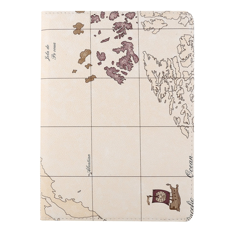 For iPad Pro 11 2022 / 2021 / 2020 360 Degree Rotating Map Pattern Leather Tablet Case with Holder
