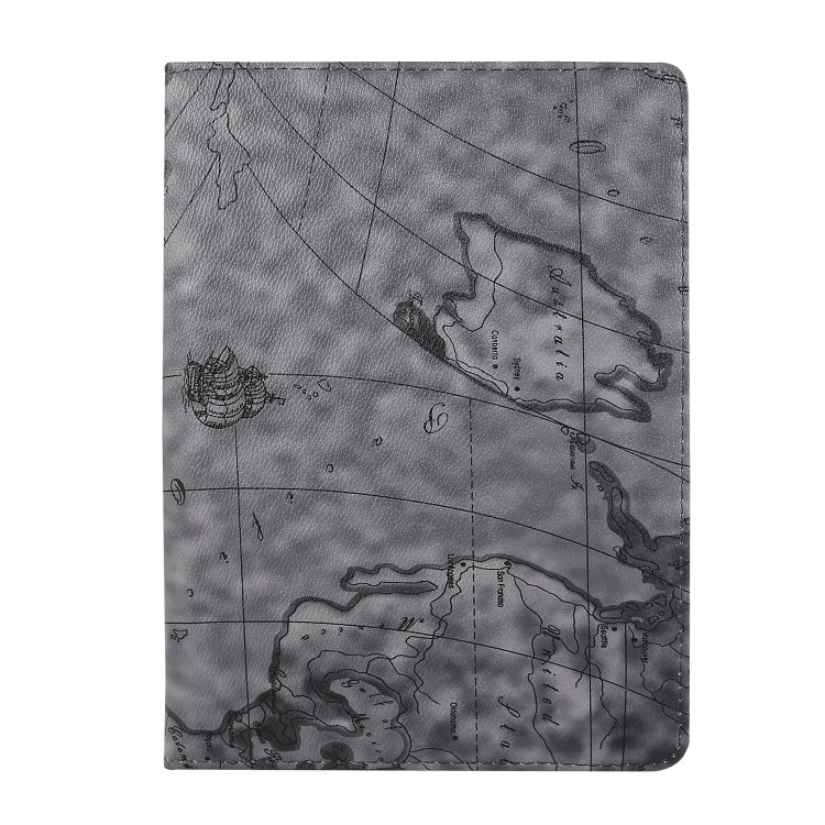 For iPad Pro 11 2022 / 2021 / 2020 360 Degree Rotating Map Pattern Leather Tablet Case with Holder