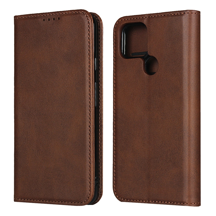 For Google Pixel 4a 5G Calf Texture Magnetic Horizontal Flip Leather Case with Holder & Card Slots & Wallet