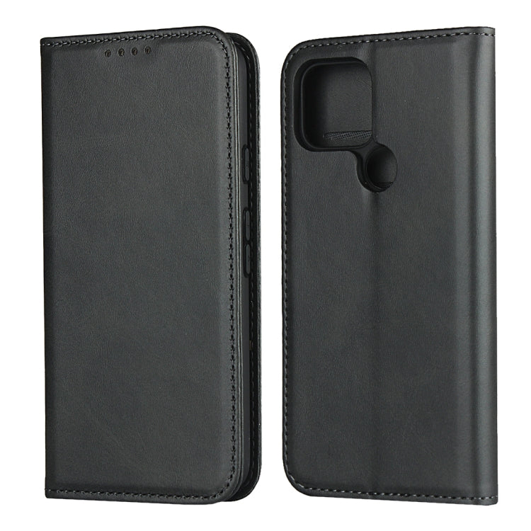 For Google Pixel 5 Calf Texture Magnetic Horizontal Flip Leather Case with Holder & Card Slots & Wallet