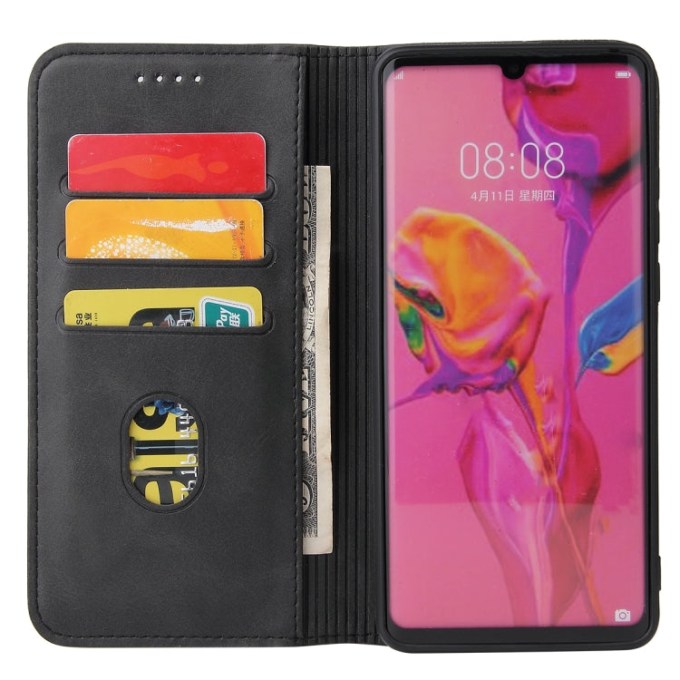 For Huawei P30 Calf Texture Magnetic Horizontal Flip Leather Case with Holder & Card Slots & Wallet