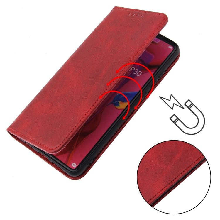 For Huawei P30 Calf Texture Magnetic Horizontal Flip Leather Case with Holder & Card Slots & Wallet