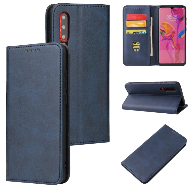 For Huawei P30 Calf Texture Magnetic Horizontal Flip Leather Case with Holder & Card Slots & Wallet
