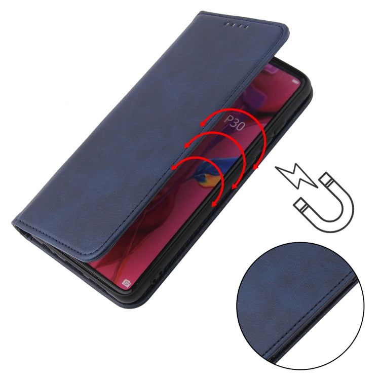 For Huawei P30 Calf Texture Magnetic Horizontal Flip Leather Case with Holder & Card Slots & Wallet