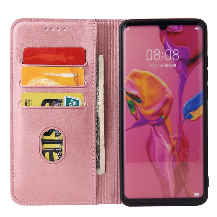 For Huawei P30 Calf Texture Magnetic Horizontal Flip Leather Case with Holder & Card Slots & Wallet