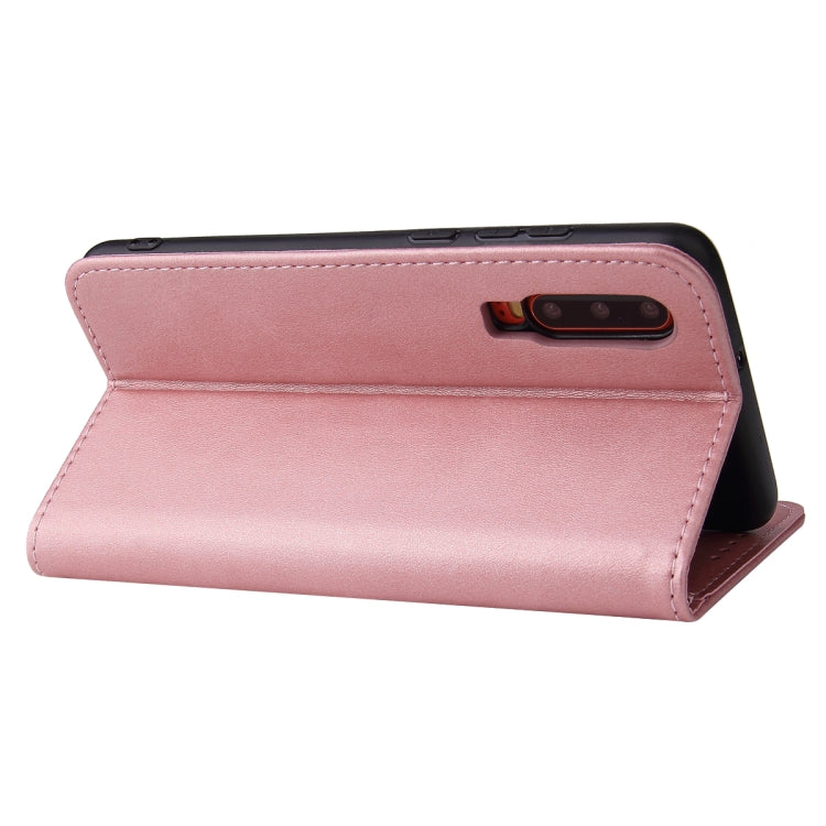 For Huawei P30 Calf Texture Magnetic Horizontal Flip Leather Case with Holder & Card Slots & Wallet
