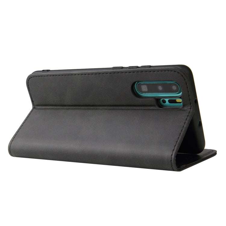 For Huawei P30 Pro Calf Texture Magnetic Horizontal Flip Leather Case with Holder & Card Slots & Wallet