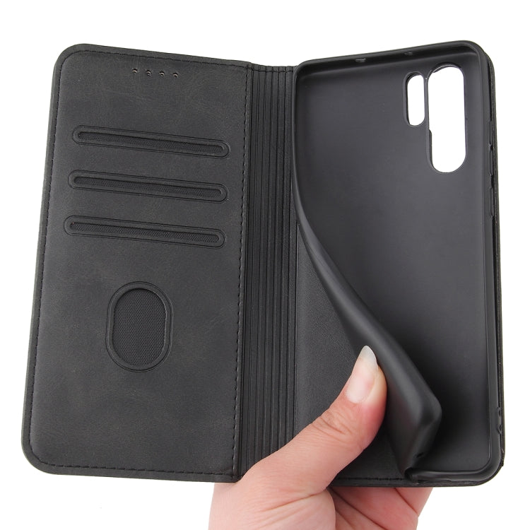 For Huawei P30 Pro Calf Texture Magnetic Horizontal Flip Leather Case with Holder & Card Slots & Wallet
