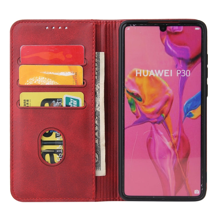 For Huawei P30 Pro Calf Texture Magnetic Horizontal Flip Leather Case with Holder & Card Slots & Wallet
