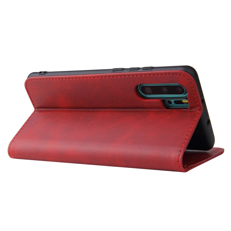 For Huawei P30 Pro Calf Texture Magnetic Horizontal Flip Leather Case with Holder & Card Slots & Wallet