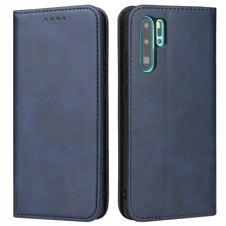 For Huawei P30 Pro Calf Texture Magnetic Horizontal Flip Leather Case with Holder & Card Slots & Wallet