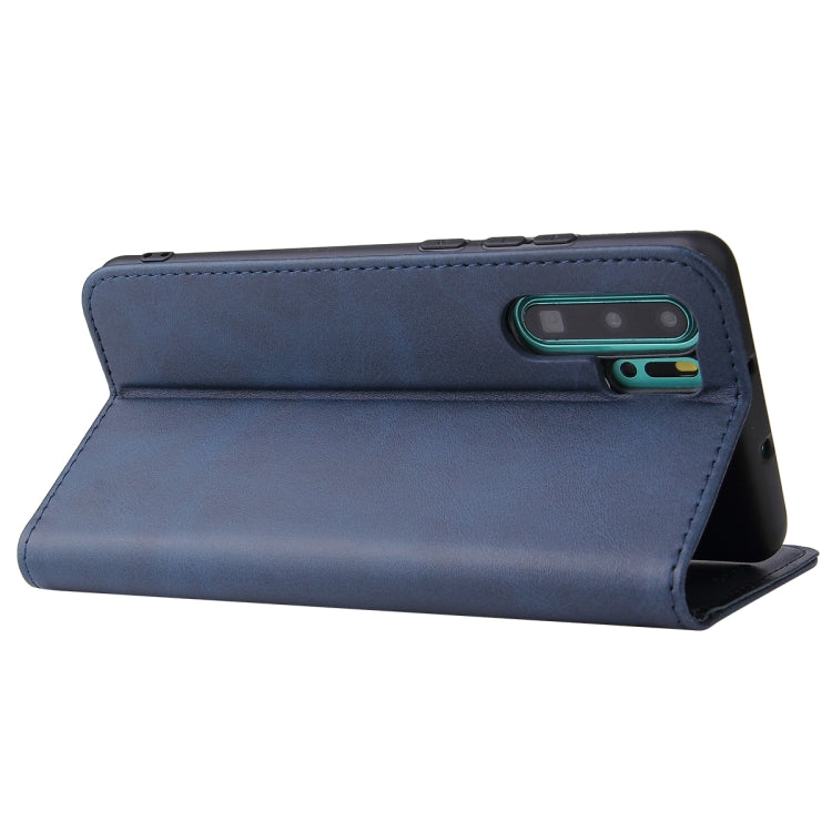 For Huawei P30 Pro Calf Texture Magnetic Horizontal Flip Leather Case with Holder & Card Slots & Wallet