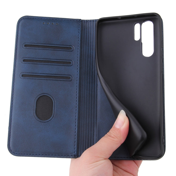 For Huawei P30 Pro Calf Texture Magnetic Horizontal Flip Leather Case with Holder & Card Slots & Wallet