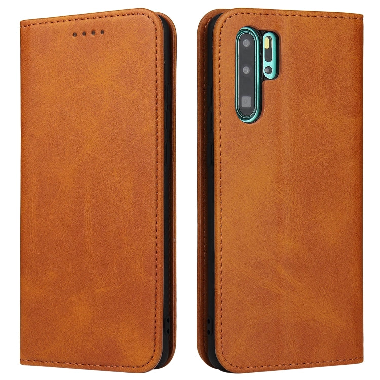 For Huawei P30 Pro Calf Texture Magnetic Horizontal Flip Leather Case with Holder & Card Slots & Wallet