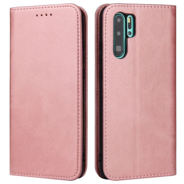 For Huawei P30 Pro Calf Texture Magnetic Horizontal Flip Leather Case with Holder & Card Slots & Wallet