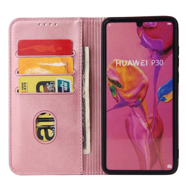 For Huawei P30 Pro Calf Texture Magnetic Horizontal Flip Leather Case with Holder & Card Slots & Wallet