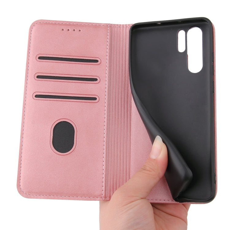 For Huawei P30 Pro Calf Texture Magnetic Horizontal Flip Leather Case with Holder & Card Slots & Wallet