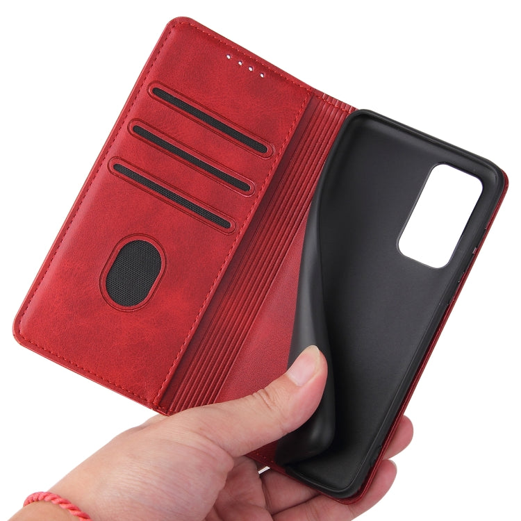 For Huawei P40 Calf Texture Magnetic Horizontal Flip Leather Case with Holder & Card Slots & Wallet