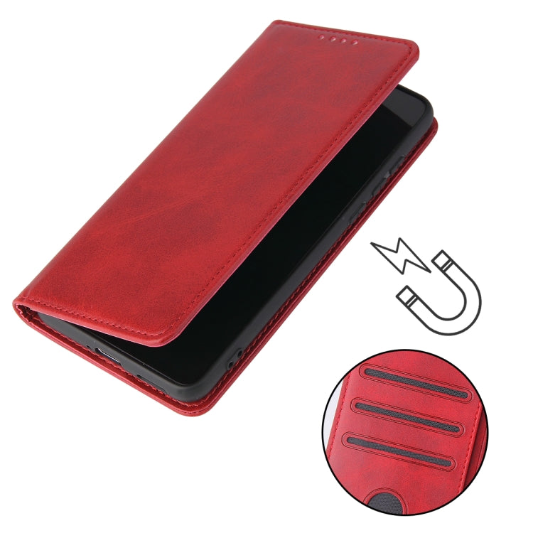 For Huawei P40 Calf Texture Magnetic Horizontal Flip Leather Case with Holder & Card Slots & Wallet