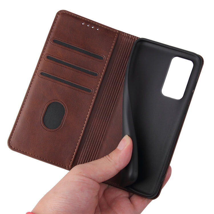For Huawei P40 Calf Texture Magnetic Horizontal Flip Leather Case with Holder & Card Slots & Wallet
