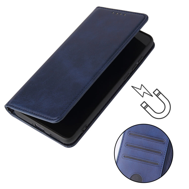 For Huawei P40 Calf Texture Magnetic Horizontal Flip Leather Case with Holder & Card Slots & Wallet