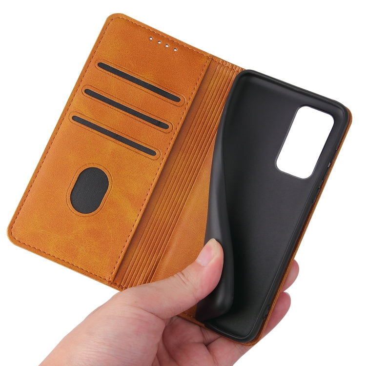 For Huawei P40 Calf Texture Magnetic Horizontal Flip Leather Case with Holder & Card Slots & Wallet