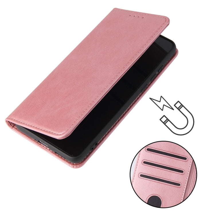 For Huawei P40 Calf Texture Magnetic Horizontal Flip Leather Case with Holder & Card Slots & Wallet