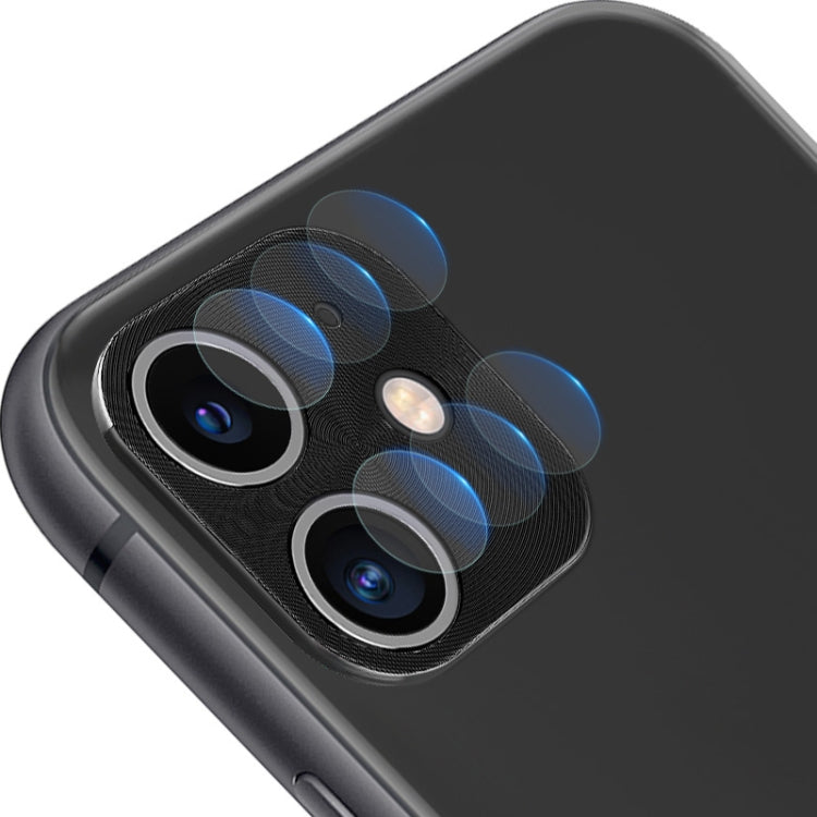 For iPhone 11 IMAK Full Coverage Metal Rear Camera Lens Protection Ring Cover with High Transparency Lens Film