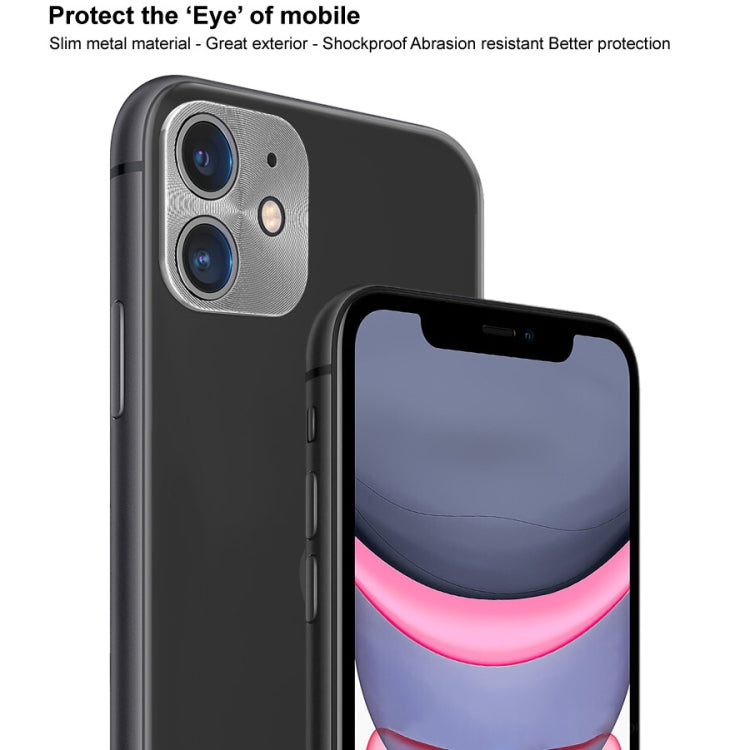For iPhone 11 IMAK Full Coverage Metal Rear Camera Lens Protection Ring Cover with High Transparency Lens Film