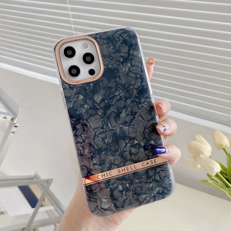 For iPhone 13 Pro Max Shell Texture Electroplating IMD TPU Shockproof Case