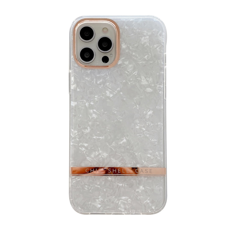 For iPhone 12 Pro Max Shell Texture Electroplating IMD TPU Shockproof Case