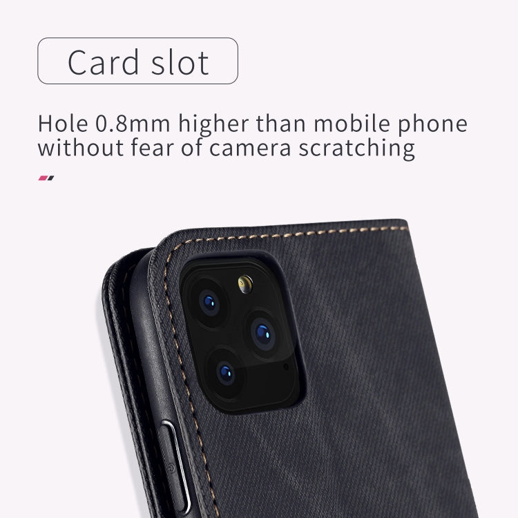 For Xiaomi 11T Pro Denim Texture Casual Style Horizontal Flip Leather Case with Holder & Card Slots & Wallet