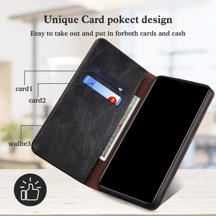 For Xiaomi 11T Pro Simple Wax Crazy Horse Texture Horizontal Flip Leather Case with Card Slots & Holder & Wallet