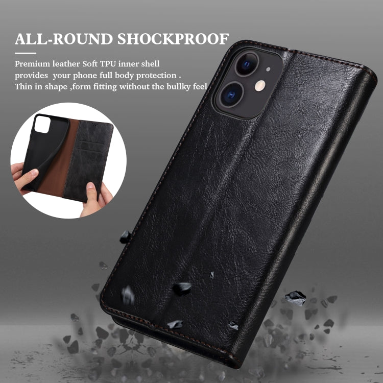 For Xiaomi 11T Pro Simple Wax Crazy Horse Texture Horizontal Flip Leather Case with Card Slots & Holder & Wallet