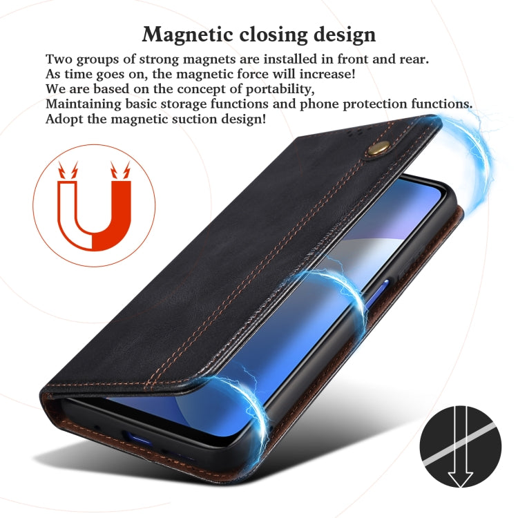 For Xiaomi 11T Pro Simple Wax Crazy Horse Texture Horizontal Flip Leather Case with Card Slots & Holder & Wallet