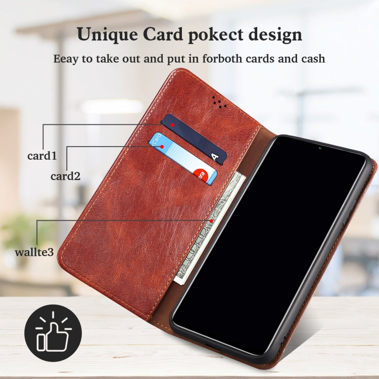 For Xiaomi 11T Pro Simple Wax Crazy Horse Texture Horizontal Flip Leather Case with Card Slots & Holder & Wallet