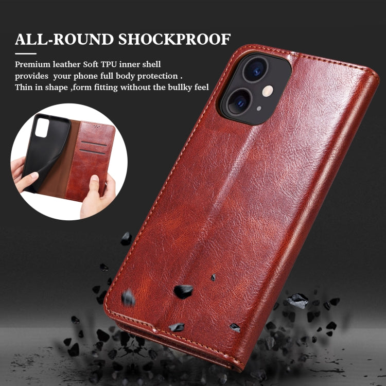 For Xiaomi 11T Pro Simple Wax Crazy Horse Texture Horizontal Flip Leather Case with Card Slots & Holder & Wallet