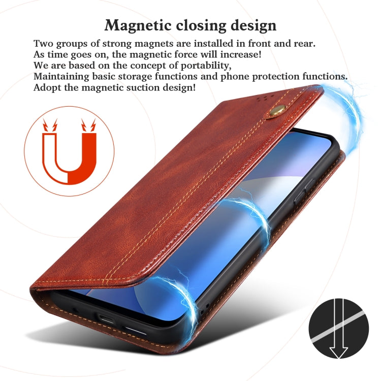 For Xiaomi 11T Pro Simple Wax Crazy Horse Texture Horizontal Flip Leather Case with Card Slots & Holder & Wallet