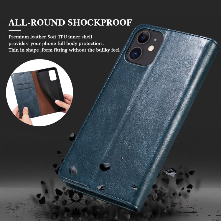 For Xiaomi 11T Pro Simple Wax Crazy Horse Texture Horizontal Flip Leather Case with Card Slots & Holder & Wallet
