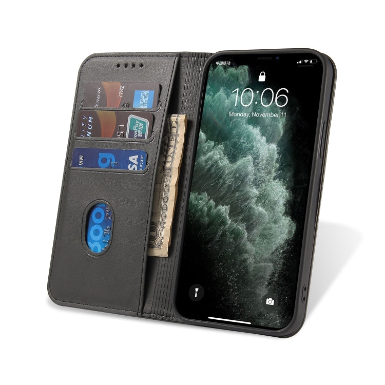For iPhone 12 mini Calf Texture Magnetic Horizontal Flip Leather Case with Holder & Card Slots & Wallet