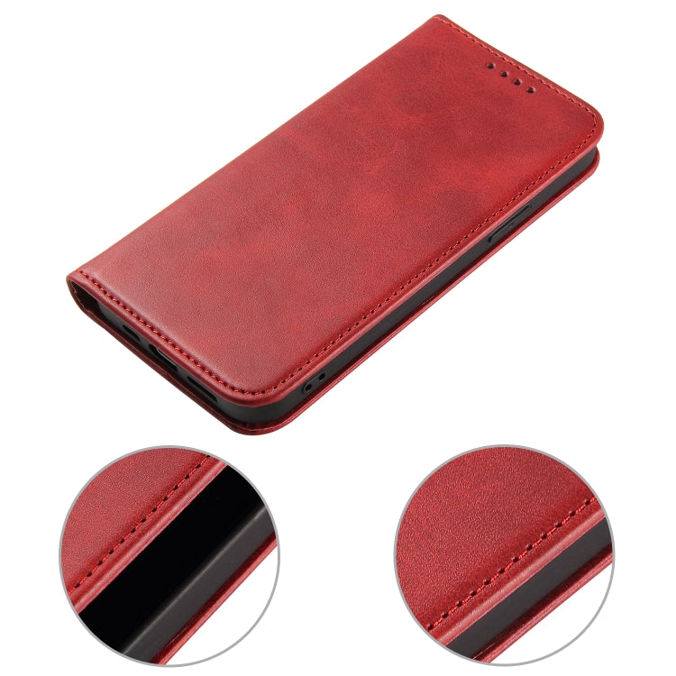 For iPhone 12 mini Calf Texture Magnetic Horizontal Flip Leather Case with Holder & Card Slots & Wallet