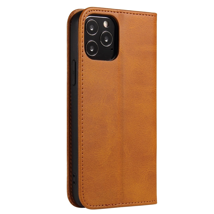 For iPhone 12 mini Calf Texture Magnetic Horizontal Flip Leather Case with Holder & Card Slots & Wallet