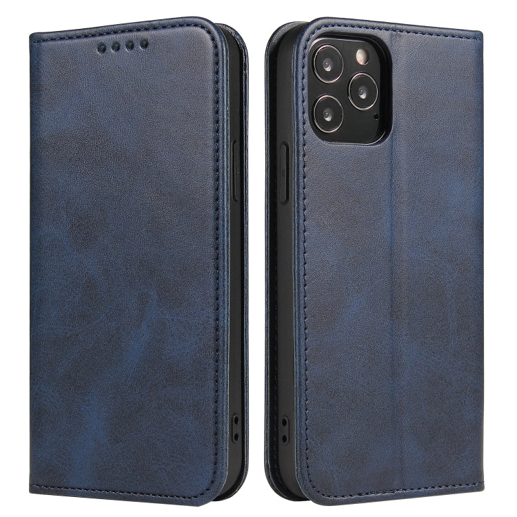 For iPhone 12 mini Calf Texture Magnetic Horizontal Flip Leather Case with Holder & Card Slots & Wallet