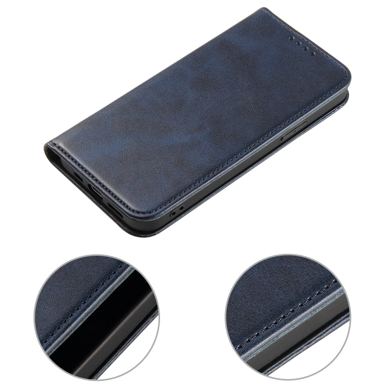 For iPhone 12 mini Calf Texture Magnetic Horizontal Flip Leather Case with Holder & Card Slots & Wallet