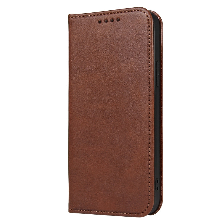 For iPhone 12 mini Calf Texture Magnetic Horizontal Flip Leather Case with Holder & Card Slots & Wallet