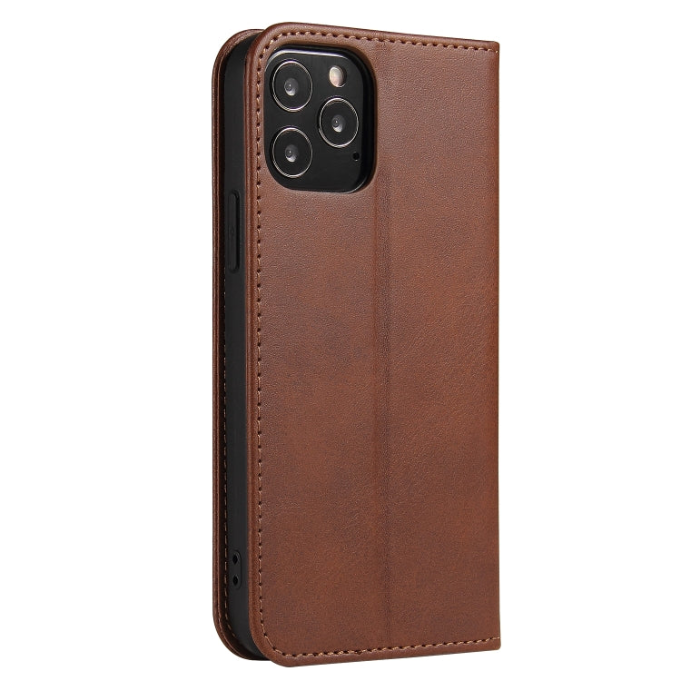 For iPhone 12 mini Calf Texture Magnetic Horizontal Flip Leather Case with Holder & Card Slots & Wallet