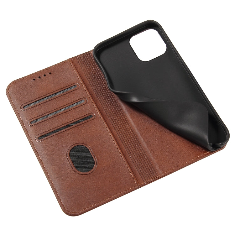 For iPhone 12 mini Calf Texture Magnetic Horizontal Flip Leather Case with Holder & Card Slots & Wallet