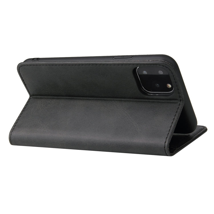 For iPhone 11 Pro Calf Texture Magnetic Horizontal Flip Leather Case with Holder & Card Slots & Wallet