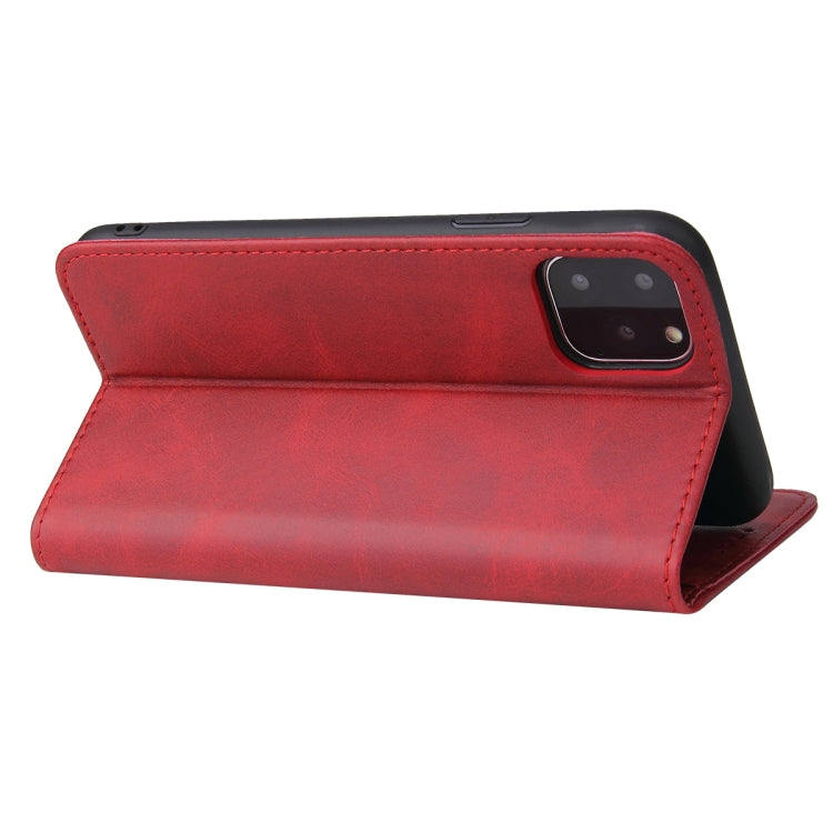 For iPhone 11 Pro Calf Texture Magnetic Horizontal Flip Leather Case with Holder & Card Slots & Wallet